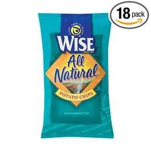 Wise All Natural Potato Chips, 3.5 Oz Bags (Pack of 18):  