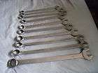 LOT OF 10 MAC TOOLS LONG COMBINATION WRENCHES 5/8 TO 1 1/4 CL USA