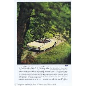1962 Ford Thunderbird Yellow in Woods Thunderbird Turnpike Vintage 