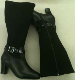   Hommerson Sz:6.5 WW Wendy Black Tall Fashion Boots Wide Shaft  