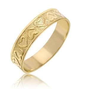  Ladies Hearts Ring in 14K Yellow Gold 75 42 Jewelry