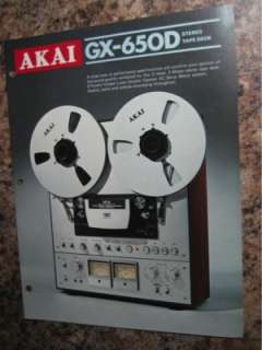 Akai GX 650D Open Reel Brochure 1976  