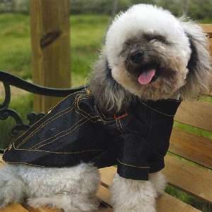  Brand New Light Black Denim Jacket for Dogs Clothing 