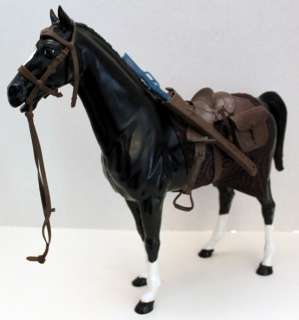   BLACK THUNDERBOLT HORSE & RIDER SHERIFF PAT GARRETT FIGURE SET  