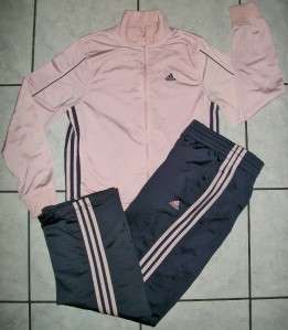   Original TrackSuit Pant + Jacket Warm Up Suit Pink & Gray Size S