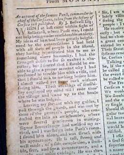 Rare 1768 Old Newspaper COLONIAL BOSTON MA New England  