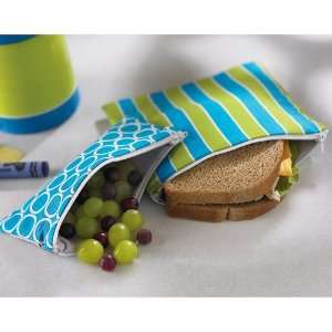   Happened Reusable Snack and Sandwich Bag 2 Pack BLUE Toys & Games