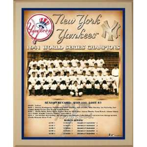   Yankee Large Healy Plaque   1941 World Series Champs Sports