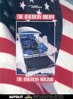 1991 Weeres Pontoon Party Power Boat Brochure  