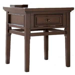   Kenwood Loft Square End Table in Medium Brown Finish: Home & Kitchen