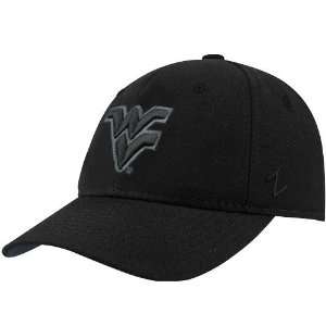 Zephyr West Virginia Mountaineers Black Fadeout Fitted Hat:  