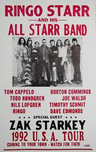 Ringo Starr & his all starr band 1992 Tour Poster  