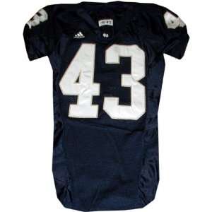  Team Issued #43 2006 Notre Dame Navy Jersey: Sports 