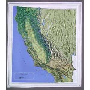   Raised Relief Map NCR Style with BLACK Plastic Frame: Office Products