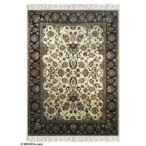  Hand knotted wool rug, Moonlight (5x7): Home & Kitchen
