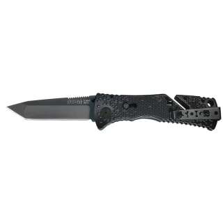 SOG Trident Tanto Black TiNi Folding Knife TF 7 NEW  