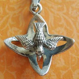 Vintage religious HOLY SPIRIT DOVE ~ EAGLE 3 TAXCO sterling silver 