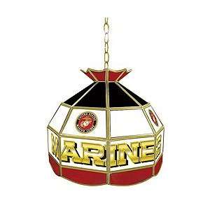 NEW Trademark United States Marine Corp Stained Glass Tiffany Lamp 