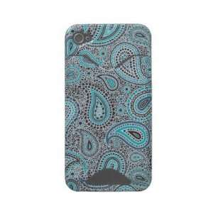  Ocean Blue paisley Iphone 4 Id Case: Cell Phones 