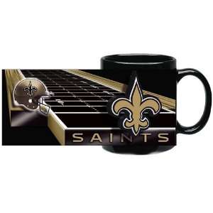   Saints 11 Ounce Sublimated Coffee Mug (Black)