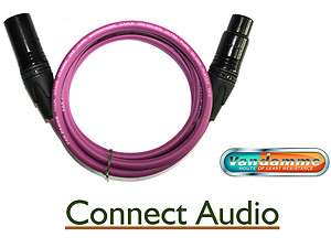 Van Damme XLR Starquad Balanced Audio / Microphone cable PURPLE 0.5M 