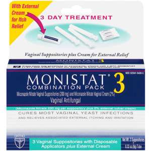 Monistat 3 Day Combi Pack Yeast Infection Treatment  