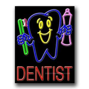 Neon Sign   Dentist   Extra Large 24 x 31  Grocery 
