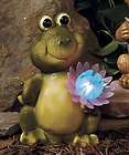 Solar Color Changing Frog Statue Outdoor Garden Yard Art Decor New
