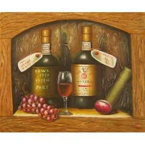  Italian Wine Basement Oil Painting on Canvas Hand Made 