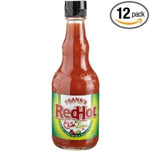 Franks RedHot Chile & Lime Hot Sauce, 12 Ounce Glass Bottles (Pack of 