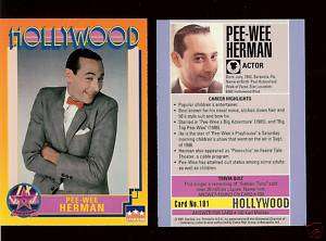 1991 STARLINE PEE WEE HERMAN HOLLYWOOD CARD #101  
