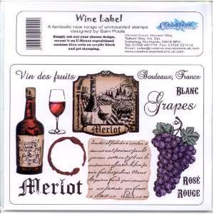    U Mount Unmounted Rubber Stamp Sheet Wine Label: Toys & Games