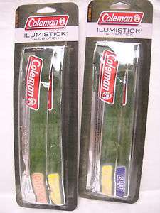 COLEMAN ILUMISTICK GLOW STICK 2 PACK EACH LOT OF 4 NEW  