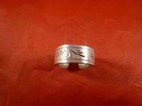 SILVER 925 VINTAGE AVON ETCHED HEART BAND RING S8 SCRAP  