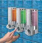 NEW Aviva Soap Shampoo Tub Bath/Shower Triple 3 Dispenser   CHROME 