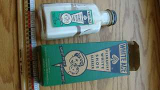 Old White Ace Shoe Cleaner Bottle in orig. box  