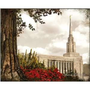  LDS Oquirrh Mountain Temple 6 12x10 Plaque   Framed Legacy 
