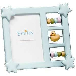    Adorable blue abacus baby frame by Lawrence   3.5x5