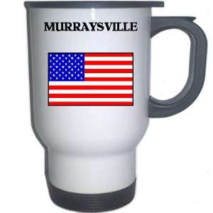 US Flag   Murraysville, North Carolina (NC) White Stainless Steel Mug