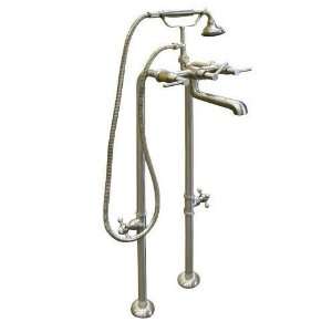  37 1/2 Contemporary Freestanding Tub Faucet with Shutoff 