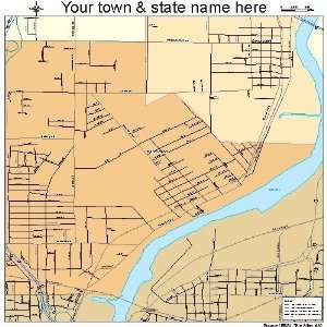  Street & Road Map of Carrollton, Michigan MI   Printed 