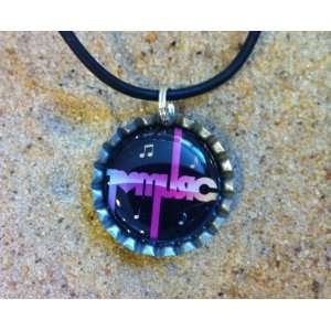  I Love Music Bottle Cap Necklace, 16 with Extension 