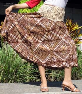 thai prices neon brown embroidered gypsy skirt thai cotton boho
