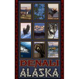 Northwest Art Mall Denali National Park Alaska Collage Artwork by Paul 