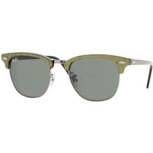 Ray Ban RB3016 Clubmaster Icons Race Wear Sunglasses   Green/G 15 XLT 