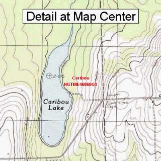  USGS Topographic Quadrangle Map   Caribou, Maine (Folded 