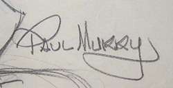 Rare PAUL MURRY Signed Original Drawing of MICKEY MOUSE  