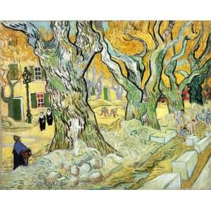  Oil Painting: Large Plane Trees: Vincent van Gogh Hand 