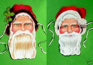Christmas Santa Claus Mask VICTORIAN PAPER MASK 2 Masks  