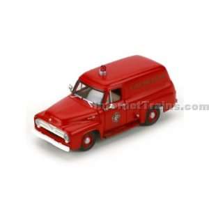   Ready to Roll 1955 Ford F 100 Panel Truck   Fire/Red Toys & Games